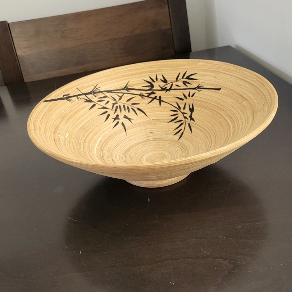 Large Bamboo Fiber Bowl Kitchen Accessories Decor